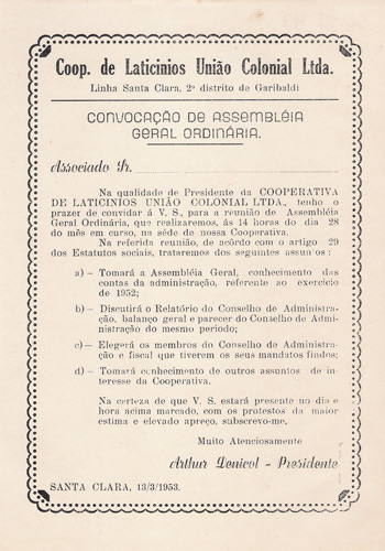 Convocação Assembléia Geral