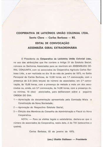 Edital de Convocação Assembléia Geral