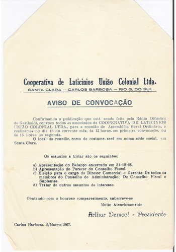 Aviso de Convocação