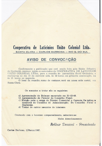 Aviso de Convocação