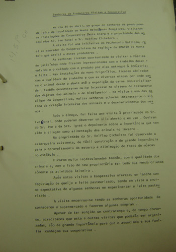 Cooperleite - Relatório 1988