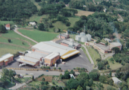 Vista aérea da Nova Laticínios